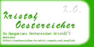 kristof oestereicher business card